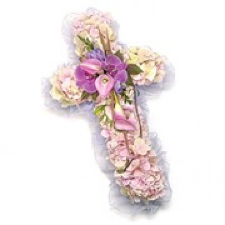 Small Pink & White Cross